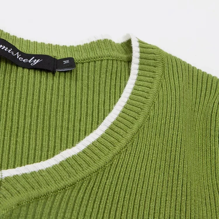 Women's Knitted Ribbed V-Neck Sweater Blouse Long Sleeve Pullover Blouses Woman 2019 Spring Fashion Sweaters Female | Женская одежда