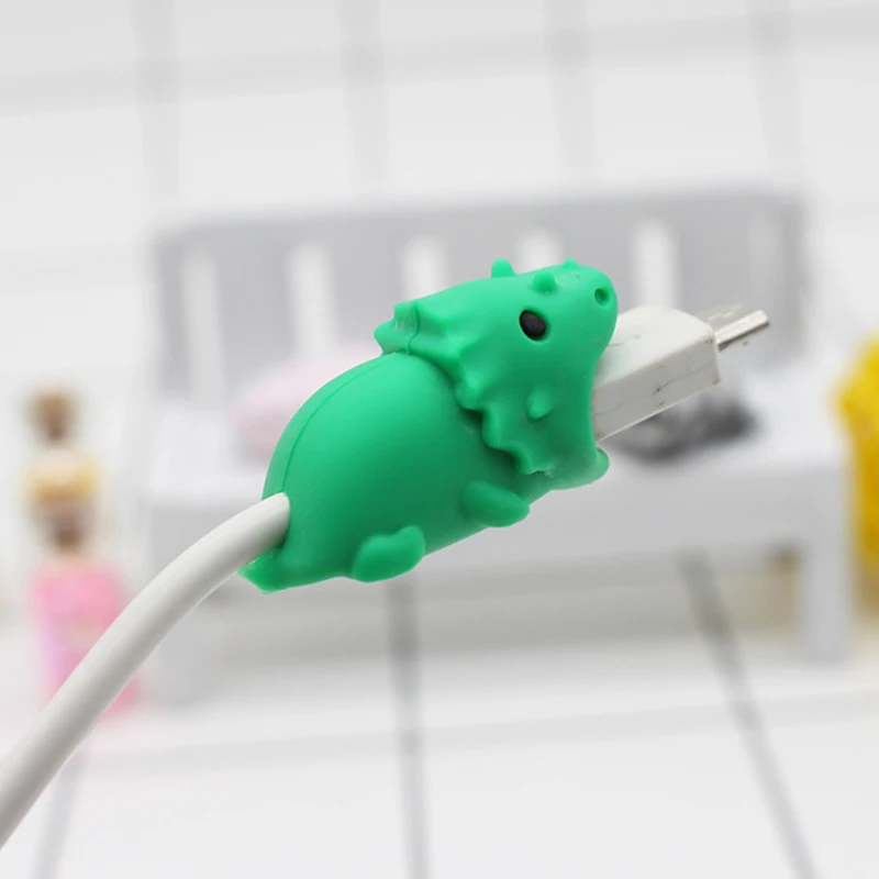 Защитный силиконовый чехол для телефона с милыми животными из мультфильмов USB