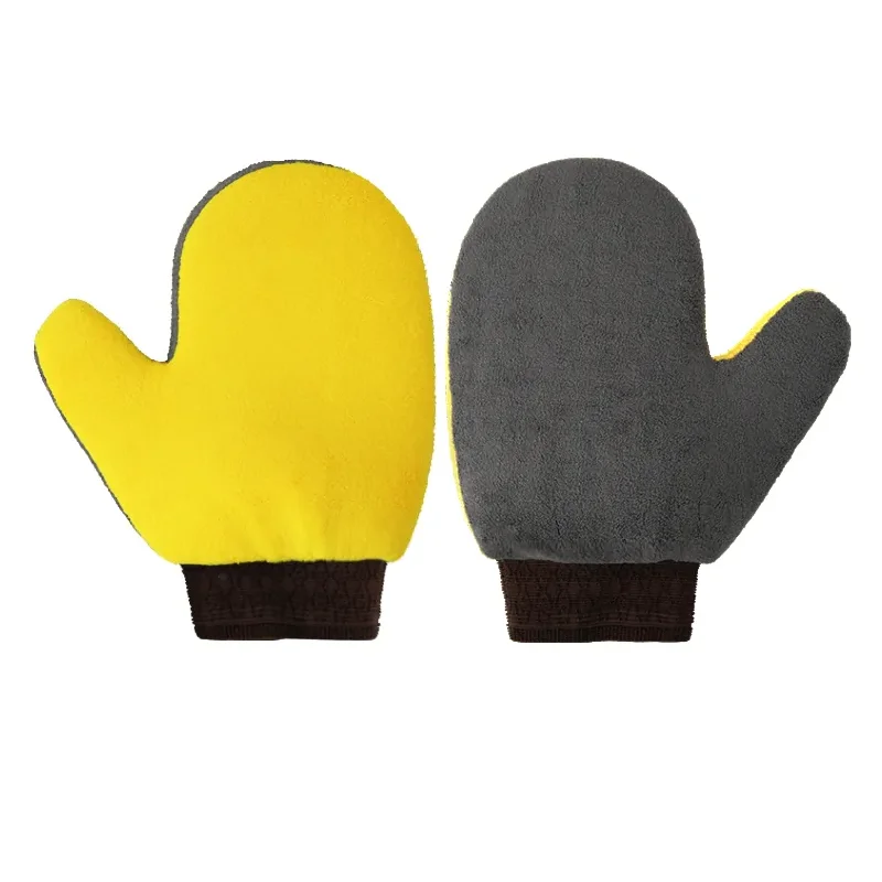 

Waterproof Car Wash Microfiber Auto Care Double-faced Cleaning Glove Car Detailing Cleaning Tools General In Winter And Summer