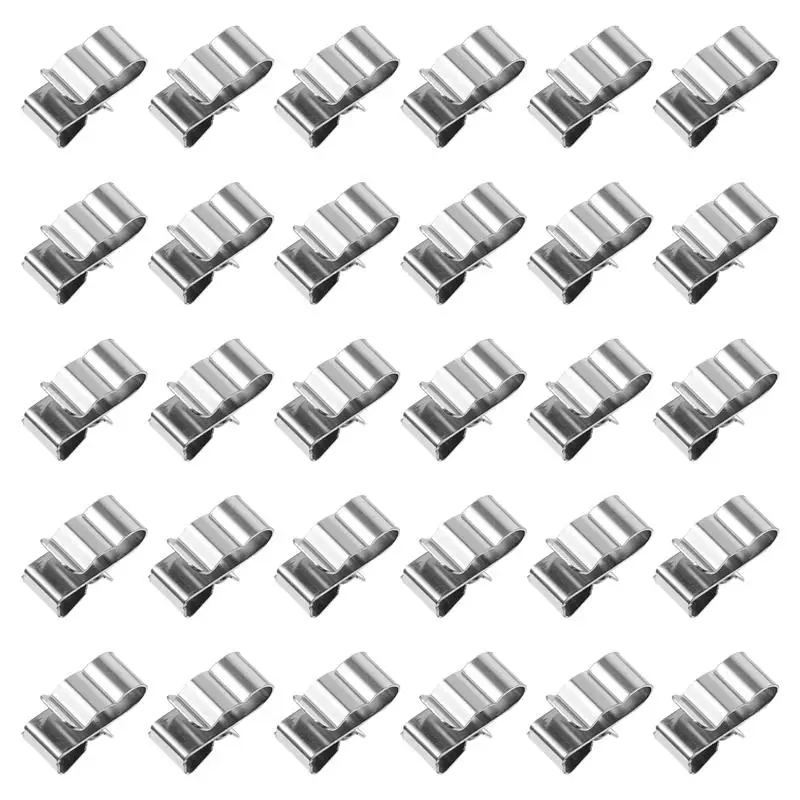 

50 Pcs Stainless Wire Rope Clips Solar Power Cable Clips Trailer Frame Wire Clip Solar Photovoltaic Cable Clamp Cable Clamp