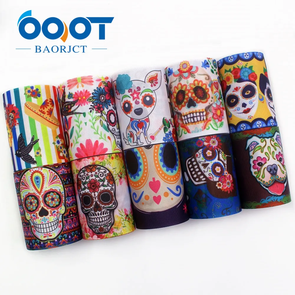 OOOT BAORJCT I 19825 1989 75 мм 10 ярдов Хэллоуин термотрансферные печатные корсажные ленты