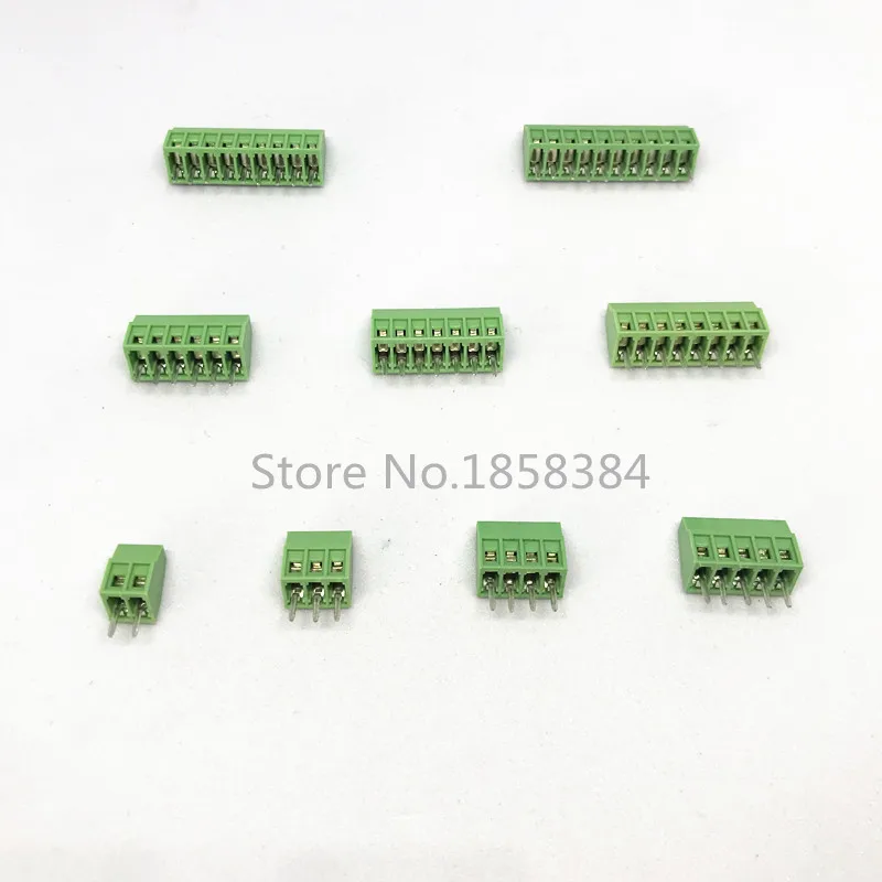 2 54 мм PCB винтовой клеммный блок 0 1 &quotPCB проводной соединитель 5P 6P 7P 8P 9P 10P 12P 14P 16P 150V6A