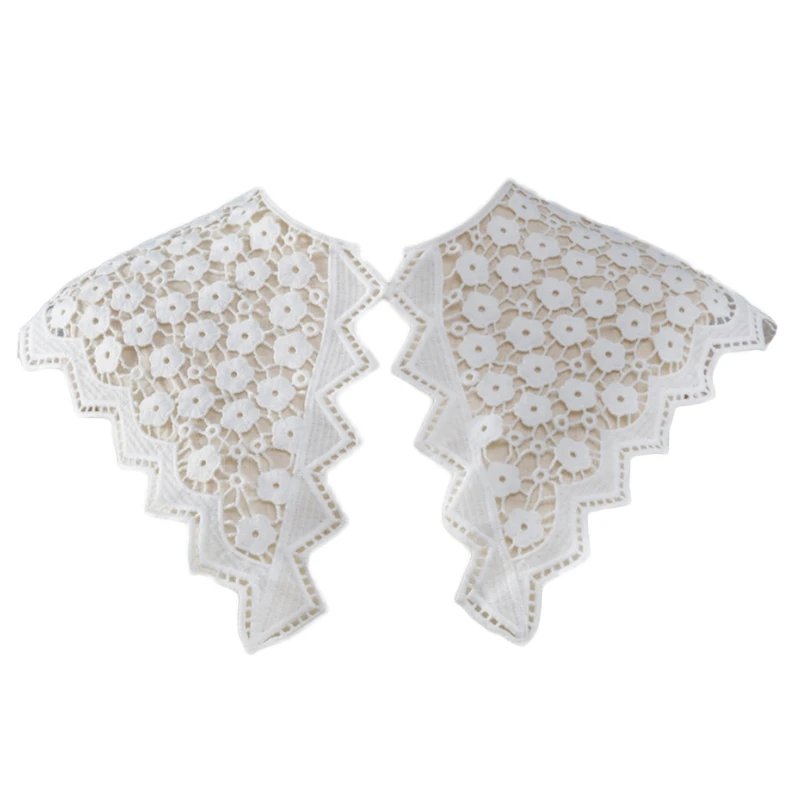 

Hollow Out Floral Lace Fake Collar Necklace Wedding Decorative Half Shirt Shawl