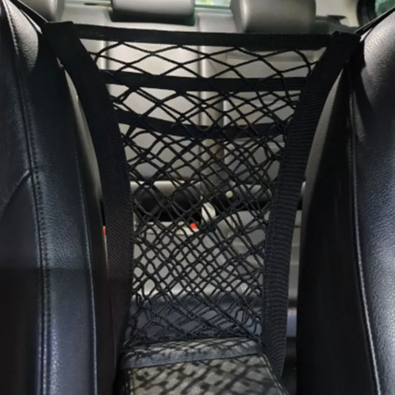 2/3 Layer Car Mesh Organizer Seat Rear Elastic Net Back Bag Pet Cargo Cloth Universal Multifunction Pocket Storage | Автомобили и