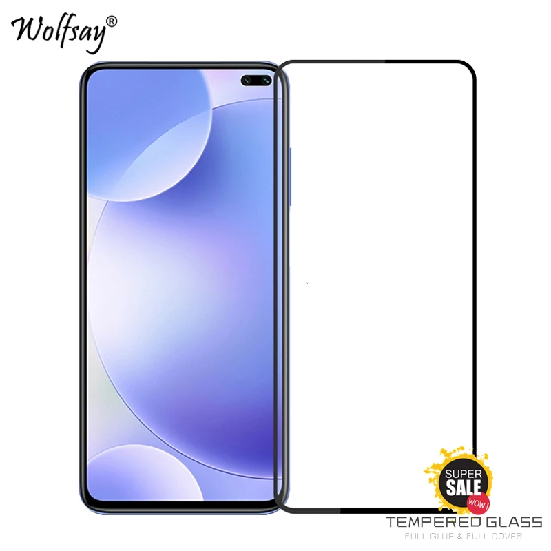 2 uds cristal adhesivo completo para Xiaomi Redmi K30 Protector de pantalla vidrio templado para Xiaomi Redmi K30 pel&iacute;cula de tel&eacute;fono para Xiaomi Redmi K30 <-0