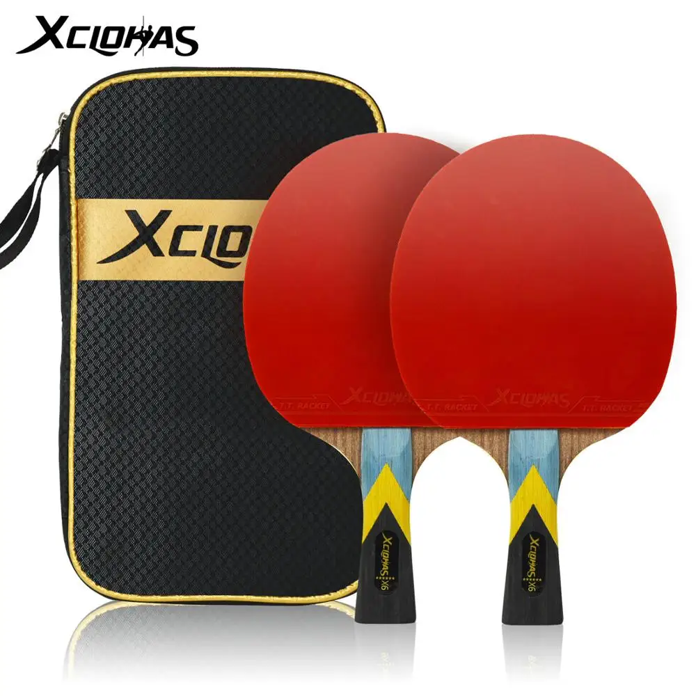 XC LOHAS ракетка для настольного тенниса набор 6 звезд пинг понга профессиональная с