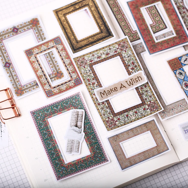 16 шт. ретро фоторамки наклейки/Скрапбукинг наклейки/декоративные наклейки