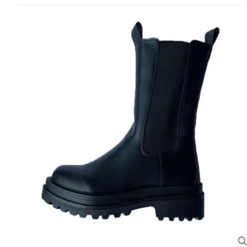 Женские ботинки на массивном каблуке Женская обувь Весенние брендовые