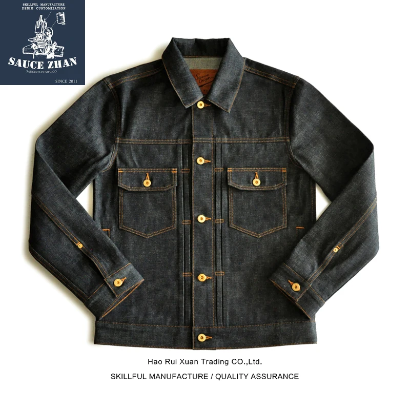 Соус происхождения япония синий джинсовая куртка высокого качества для мужчин