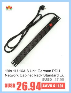 1" 1U 10A 7 блок распределения питания австралийская PDU стойка сетевого шкафа розетки стандартная розетка переключатель полосы питания как NZ