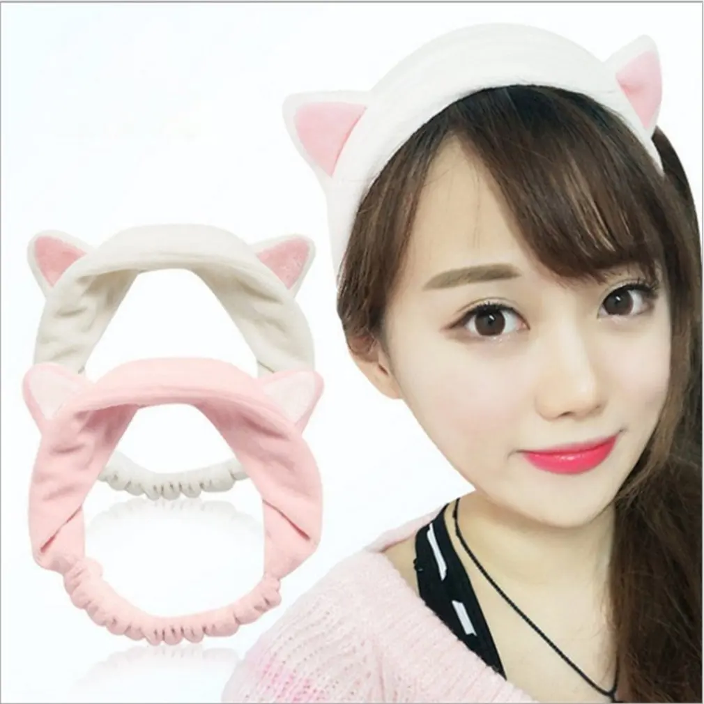 

Women Ears Tools Elastic Hair Headbands Party Makeup Party Hairband Accessories Face Wash Headdress Cute Cat Life Women