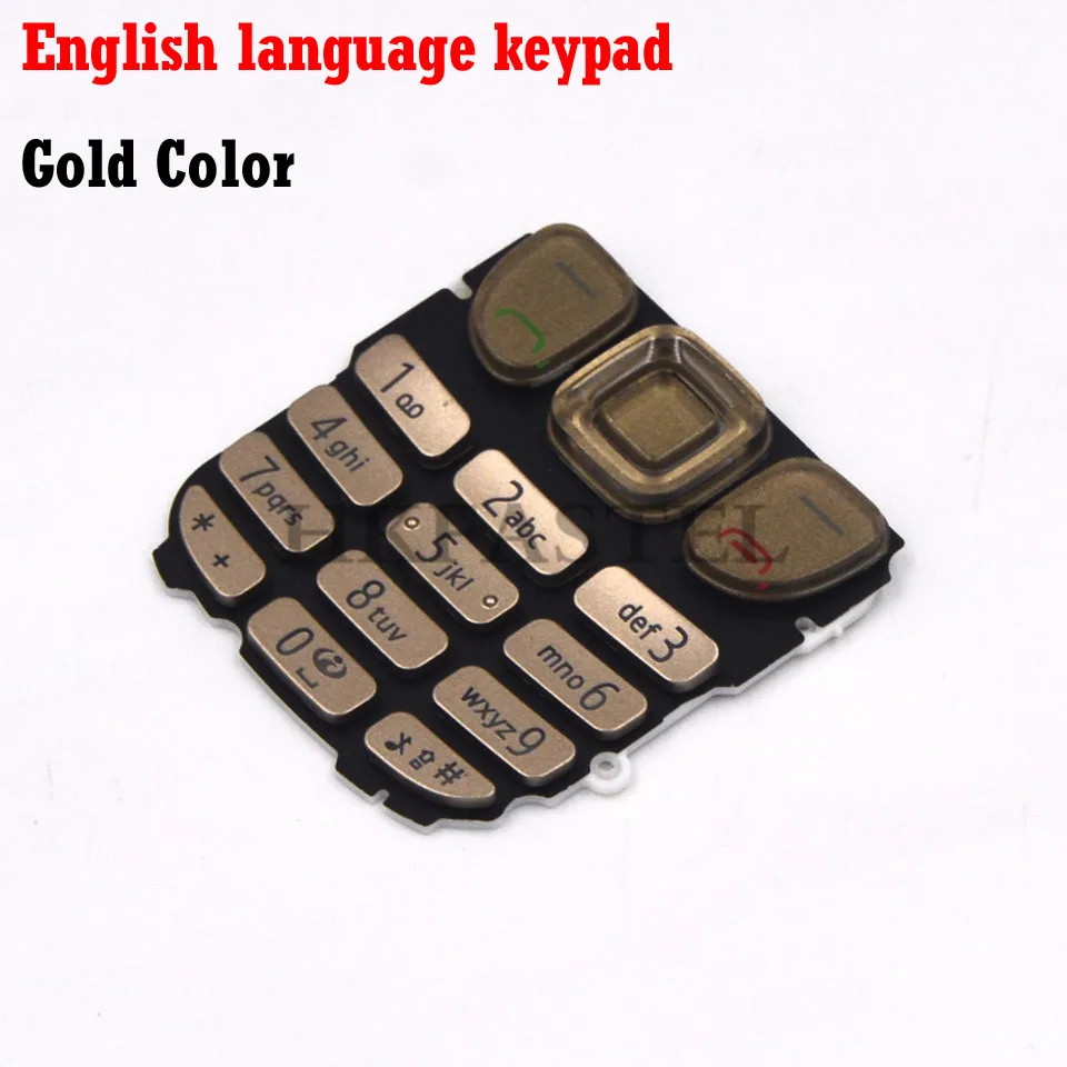 HKFASTEL для Nokia 6303c 6303 Классическая 6303ci 6303i Классическая клавиатура абсолютно новая Оригинальная клавиатура на английском/русском/арабском/китайском языках - Цвет: Gold English