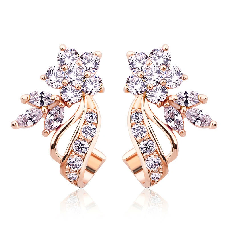 Модные романтичные серьги подвески Huitan в форме цветка вишни с милым дизайном