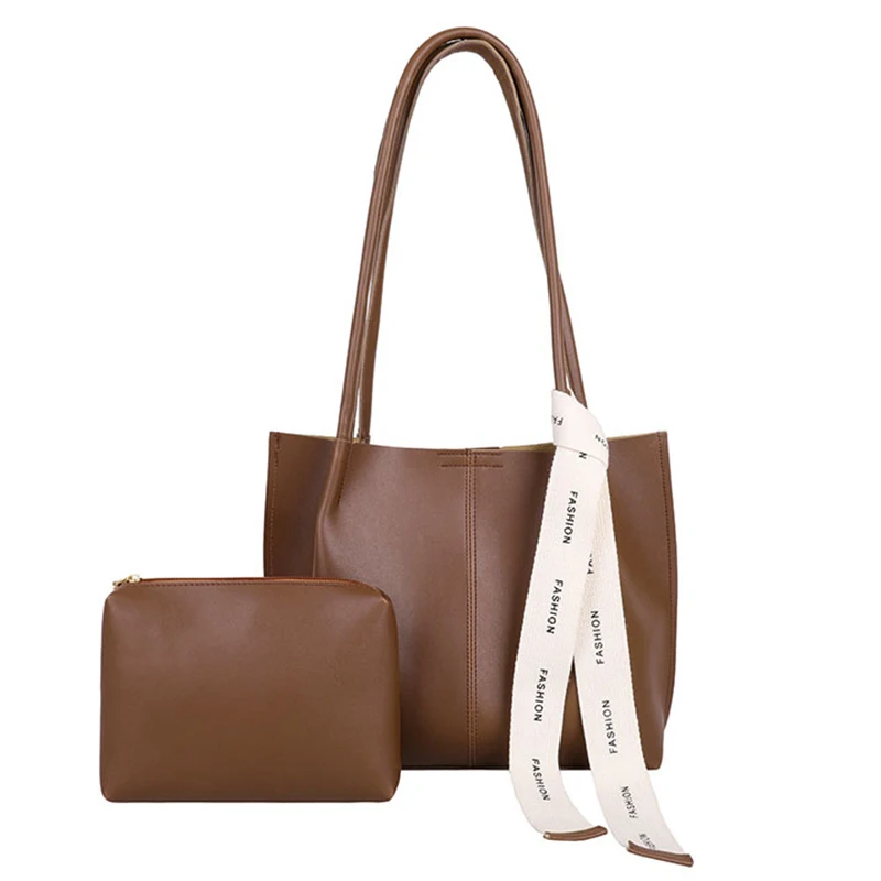 

Women's Fashion Large Capacity Composite Bags For Female Luxury Designer Ribbon Tote Bag Ladies Waterproof Shoulder Packages New