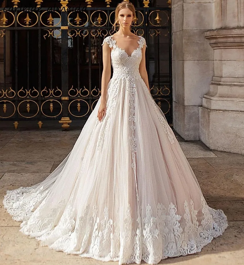 

Женское винтажное свадебное платье It's yiiya, белое платье А-силуэта с кружевной аппликацией на заказ на лето 2021