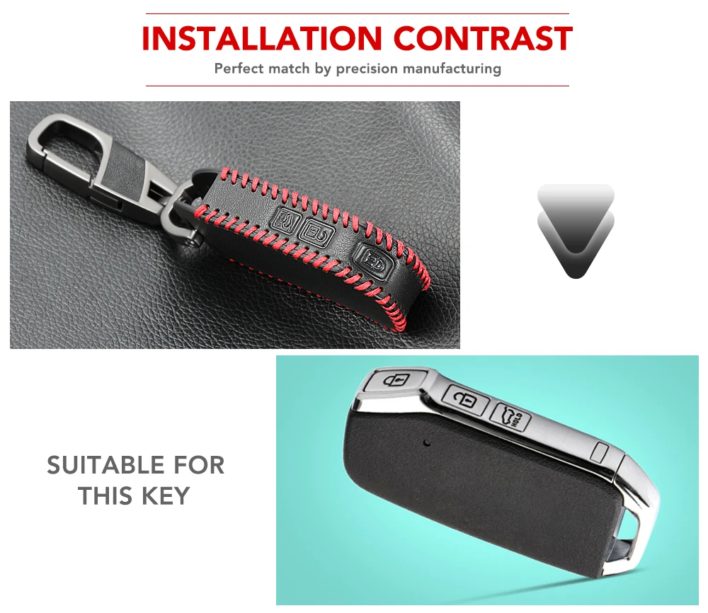 Брелок для ключей из натуральной кожи KIA Sportage R GT Stinger Sorento Cerato Forte2018 2019|Футляр