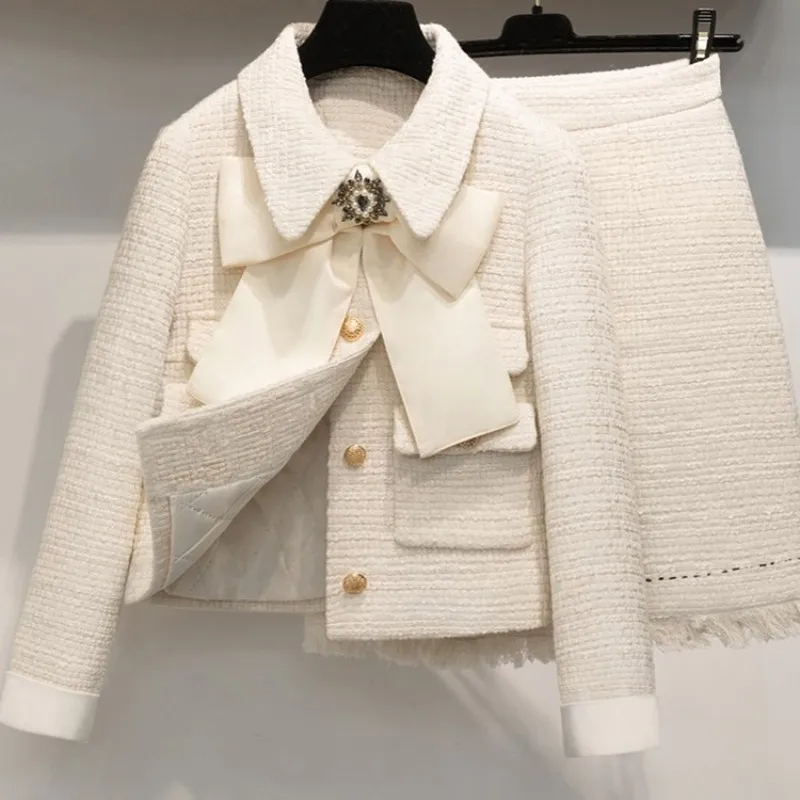 Элегантный облегающий комплект с длинным рукавом и юбкой офисный женский