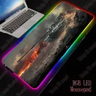Коврик для мыши XGZ игровой проводной с RGB подсветкой, нескользящий