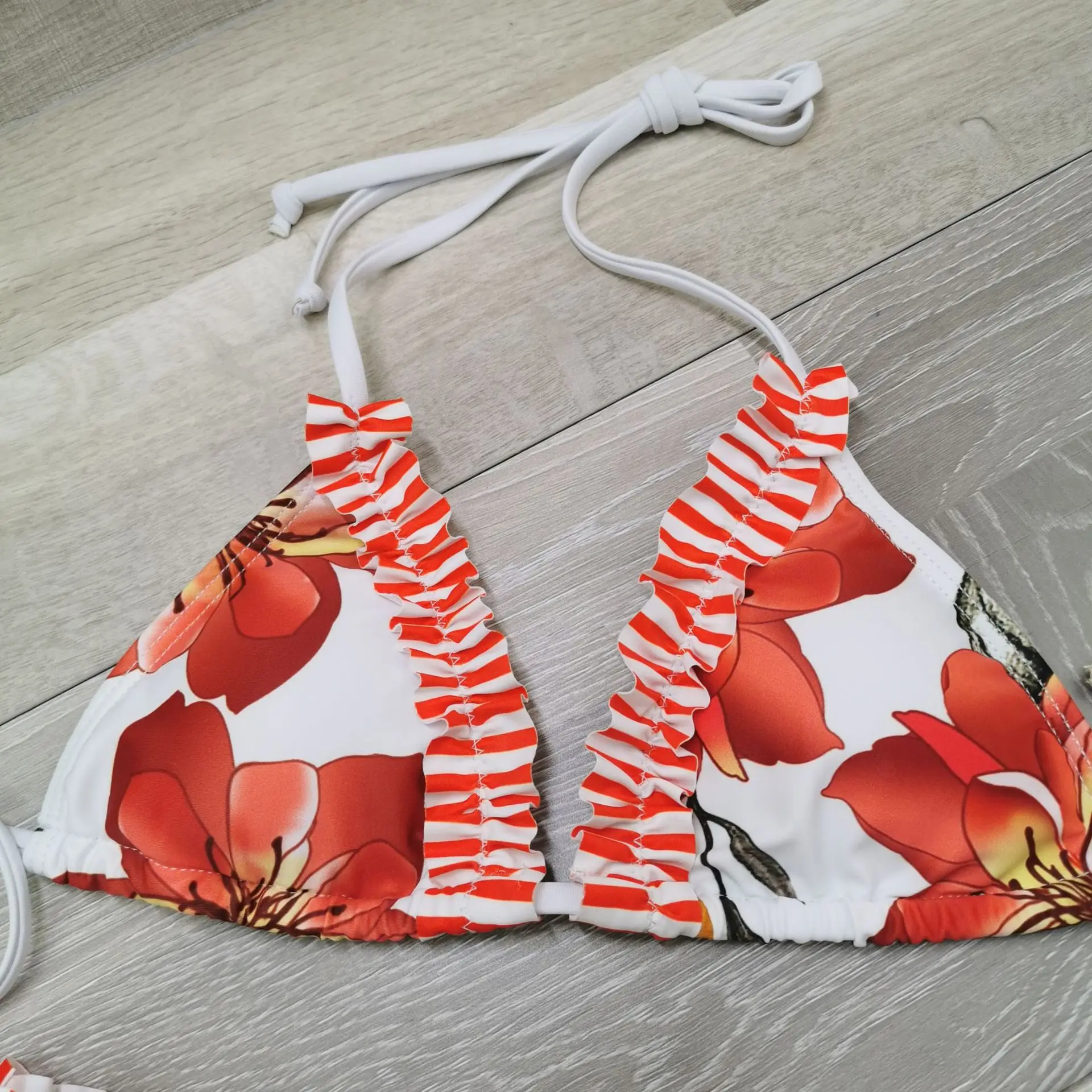 

Sexy Triangle Push Up Bikinis Women Ruched Thong Brazilian String Bikini Swimwear Bandage Swimsuit Women Mini Biquini Swim Wear