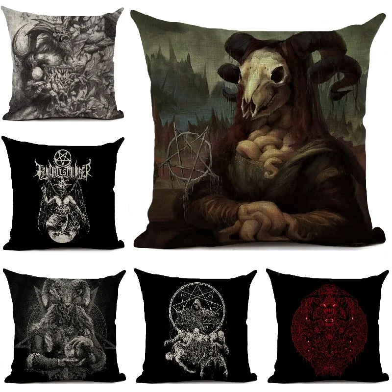 Декоративная наволочка Darkrai в виде темного дьявола с принтом сатаны козы | Дом и