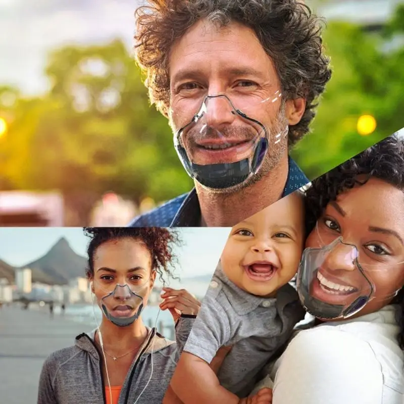 Прозрачная защитная маска для лица с защитой от брызг и вспененного материала