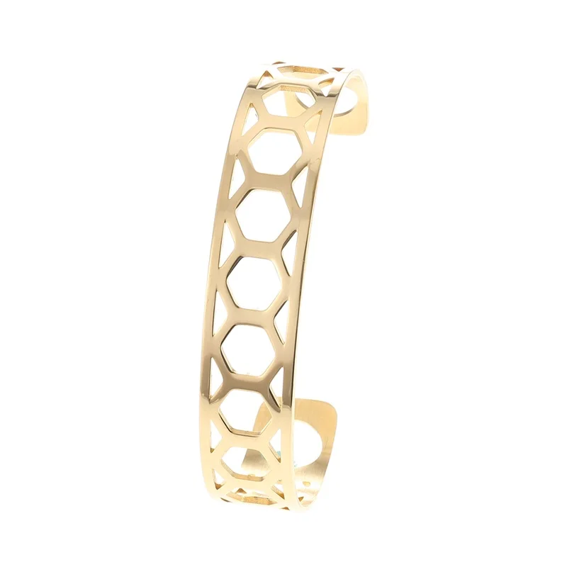 gold bangle Кремо серебряный браслет из нержавеющей стали кожаный сменный Браслет Браслеты и браслеты 14 мм широкий Pulseira - Окраска металла: gold bangle