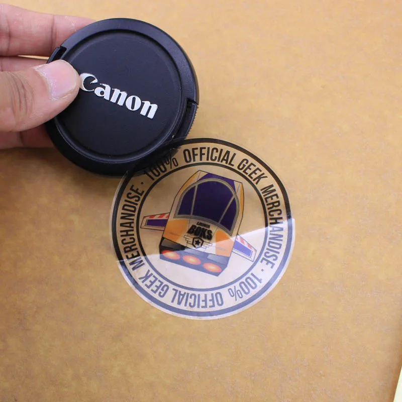 Новые профессиональные печатные прозрачные круглые клейкие этикетки для