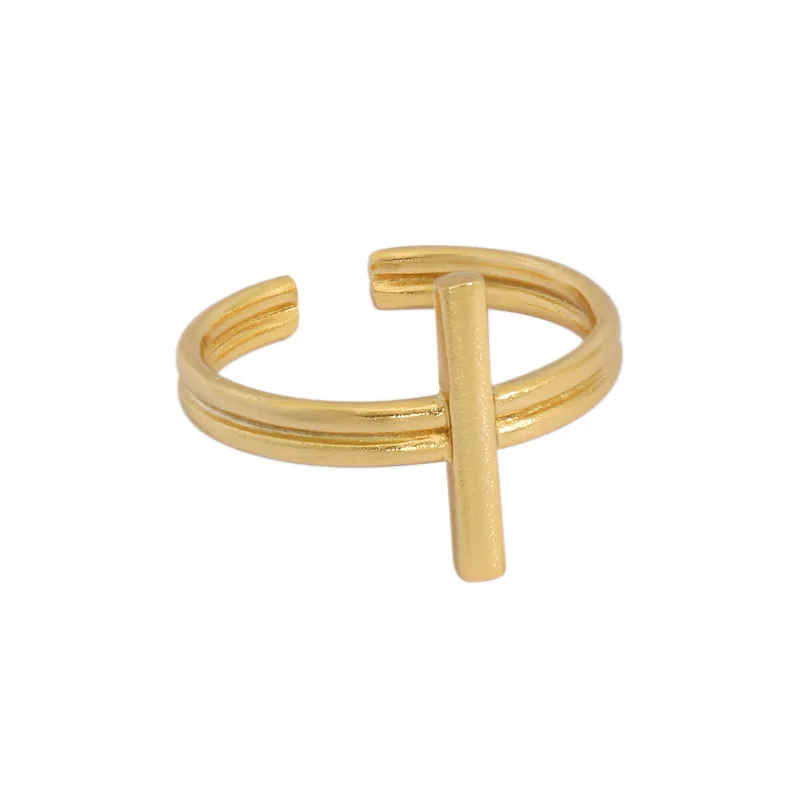 

LouLeur News 925 Sterling Silver Ring Cross Double Layer Rings For Women Jewelry Adjustable Ring 2021 Trend Silver 925 Jewelry