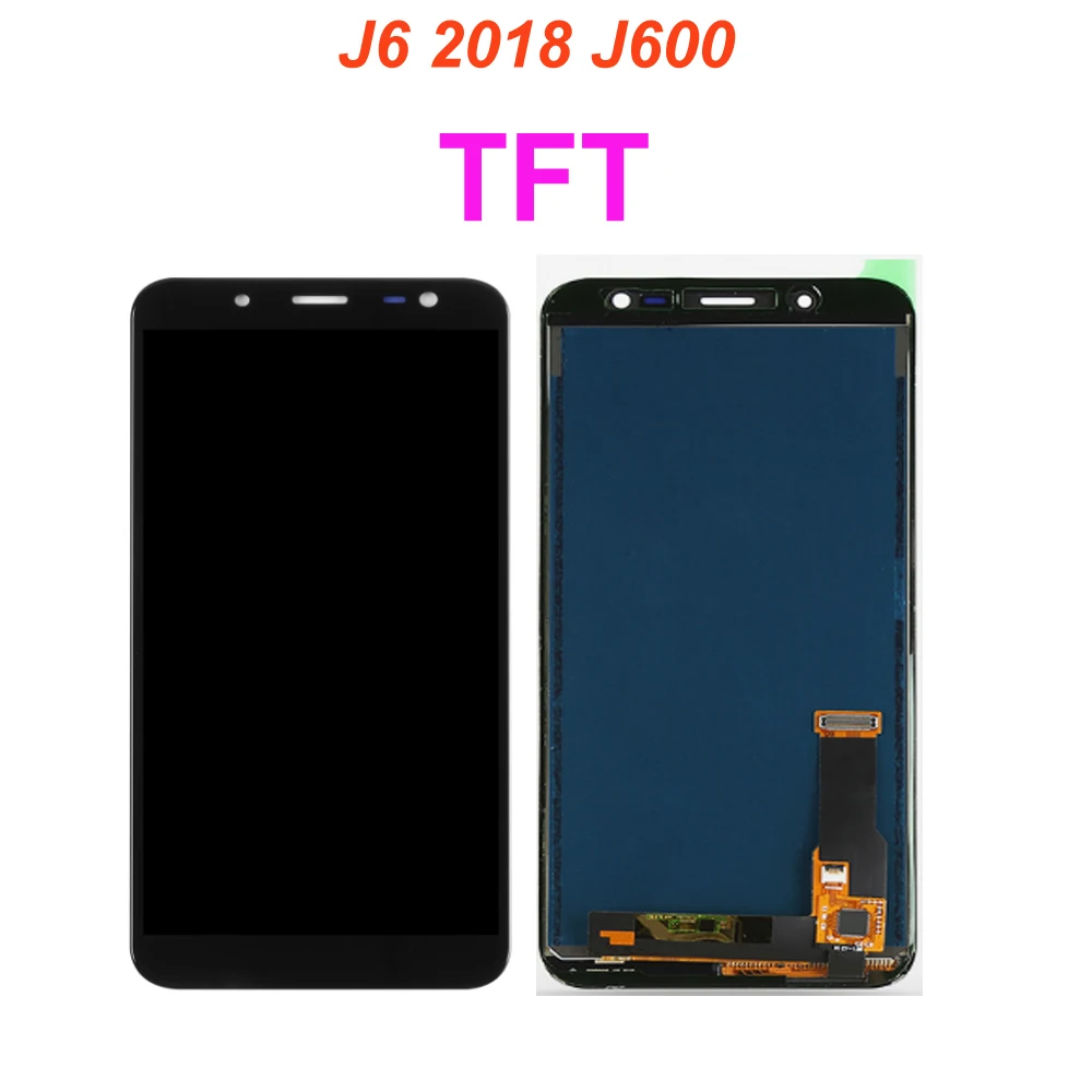 Pantalla LCD Super AMOLED para Samsung Galaxy J6, 100%, J600, J600F, J600FN, repuesto de montaje de pantalla t&aacute;ctil, 2018 probada, 10 Uds.-3
