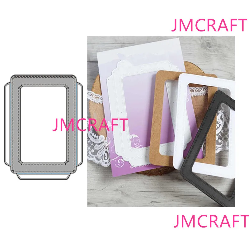 

JMCRAFT 2021 новая прямоугольная оконная рамка металлические пресс-формы «сделай сам» для скрапбукинга бумаги ручной работы металлические стал...