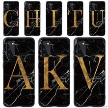 Phone Cases For Samsung S8/S9/S10 /S10 Plus/S20/S20 Plus Initials Name/26 Letter Soft Silicone Back Cover cell Phone Case