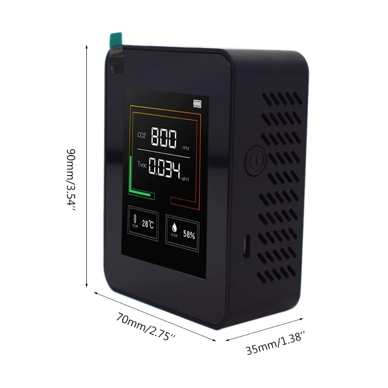 

Carbon Dioxide CO2 Monitor TVOC Temperature Humidity CO2 Concentration Meter LX0C