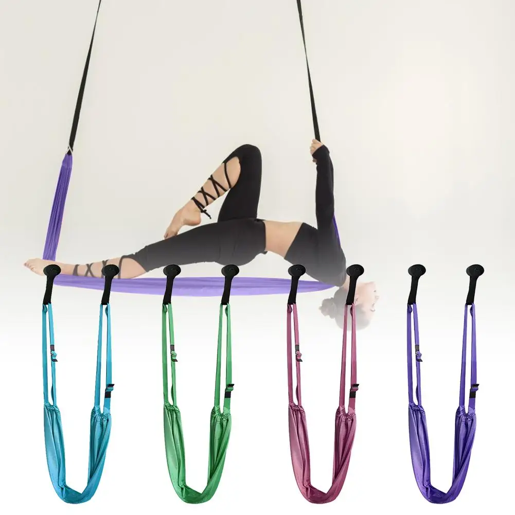 

155x40cm Aerial Yoga Swing Belt Stretching Strap Back Bend Fitness Strap For Ballet Relieve Back Discomfort Indoor Outdoor