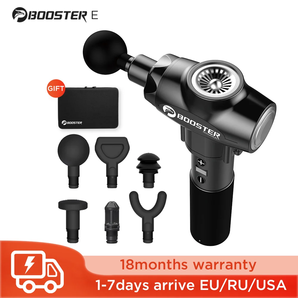 

Booster E Massage Gun Deep Tissue Massager Therapy Body Muscle Stimulation Pain Relief for EMS Pain Relaxation Fitness Shaping