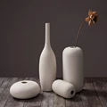 Скандинавская керамическая ваза, домашнее украшение для гостиной, белые вазы для растений, декоративные украшения для дома, подарки - фото