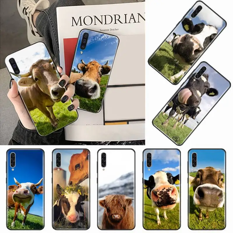 

Cute milk cow aniaml Phone Case For Samsung galaxy A S note 10 7 8 9 20 30 31 40 50 51 70 71 21 s ultra plus
