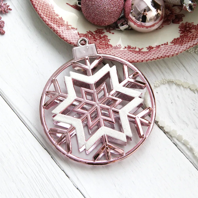 Рождественская елка украшение новый серебряный порошок полый трехмерный