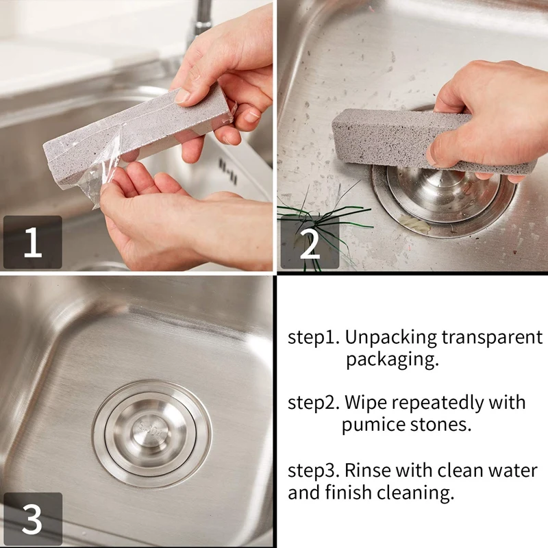 Practical 8 Pieces Pumice Stones for Cleaning Pumice Scouring Pad Grey Pumice Stick Cleaner for Removing Toilet Bowl Ring Bath H images - 6