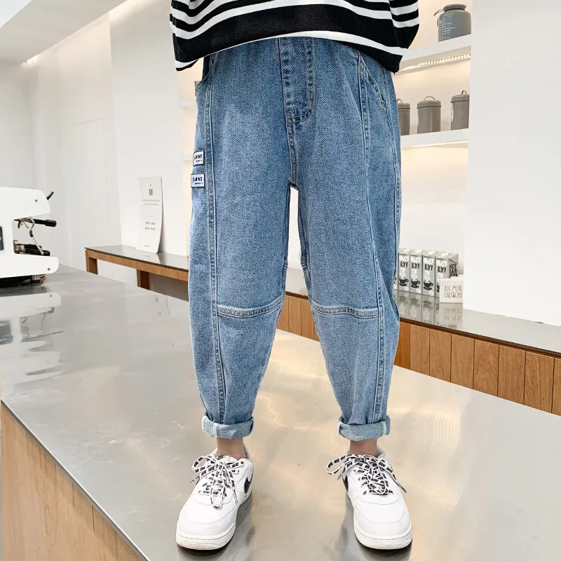 

Slim Baby Spring Autumn Jeans Pants For Boys Children Kids Trousers Clothing Teenagers Gift Home Outdoor High Quality