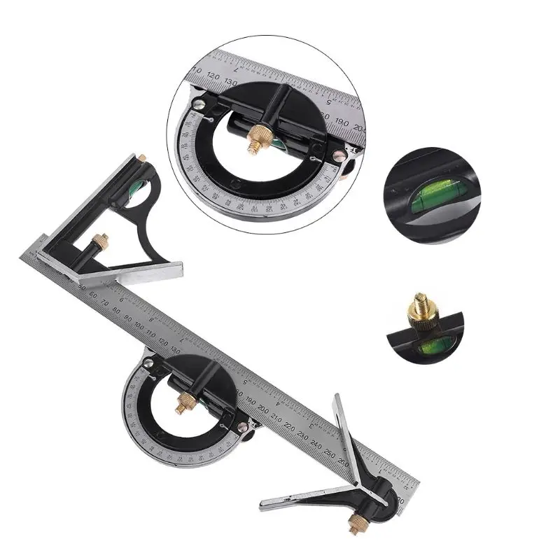 Комбинированный транспортир профессиональная линейка из нержавеющей стали 12