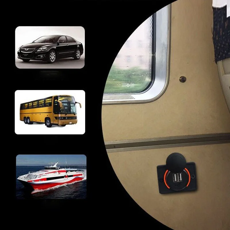Universal Car charger Accessories Waterproof Dual USB For car Bus Camper Caravan | Автомобили и мотоциклы