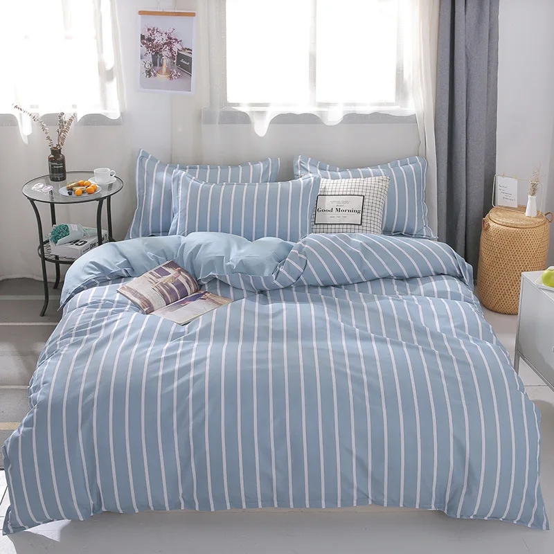 [Shunfeng] four piece sanding set three skin friendly aloe cotton sheet quilt cover and bedding for students' dormitory | Дом и сад