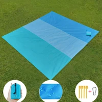 camping beach blanket picnic mat outdoor portable three color stitching waterproof pad 3 size