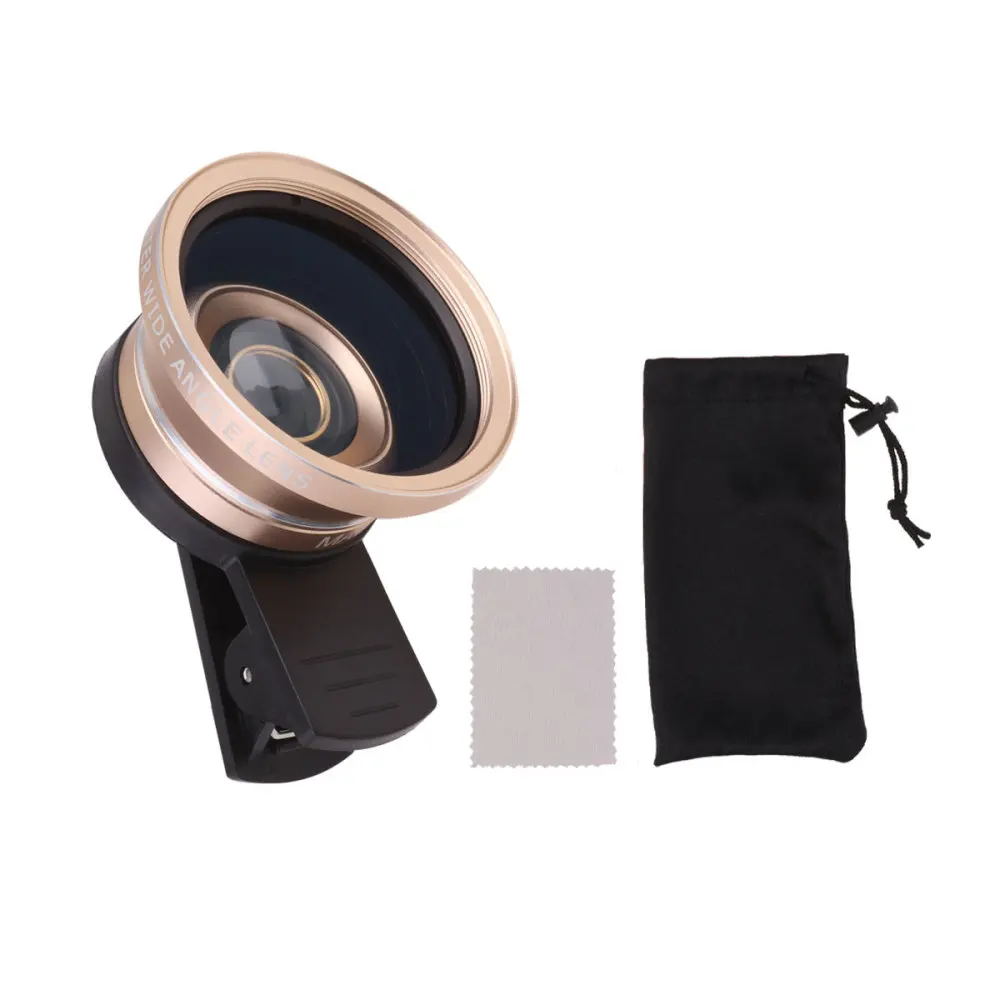 

2pcs Cell Phone Camera Lens 2 In 1 Professional Special Effect Camera Lens Kit 0.45X Wide Angle 12.5X Macro Lens Clip On Lens Ki