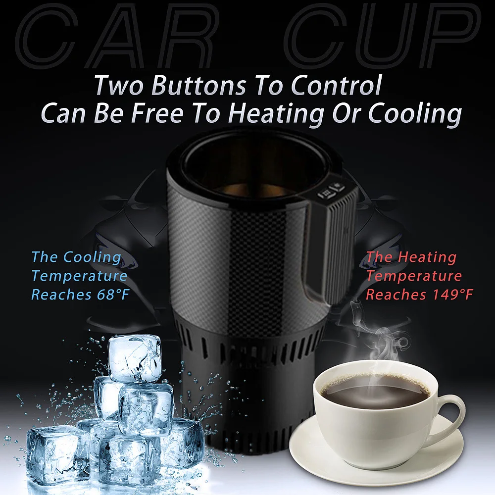 

Intelligent car hot and cold water cup fast cooling heating small refrigerator car used household travel water heating cup