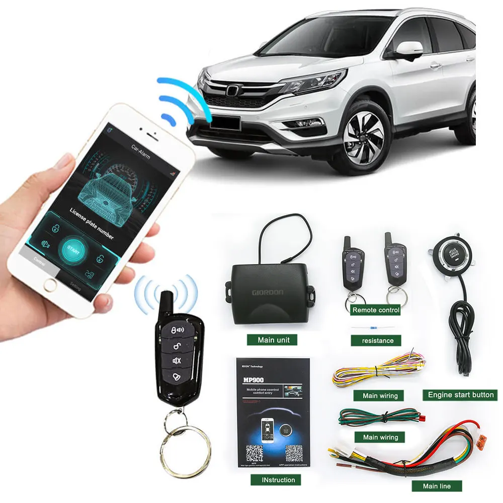

Для 2019 nissan sentra дистанционный запуск PKE бесключевой запуск двигателя Запуск автомобильной двери замок системы от для смарт-ключа или телефон...