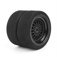 4pcslot rc car tires 3mm offset sponge tyres wheel rim fit hsp hpi 110 scale on road racing car toys unique foam tires 23001