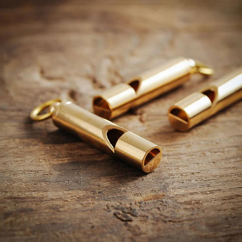 Брелок-свисток Srvival из чистой латуни для улицы подвеска меди тренировок с высоким