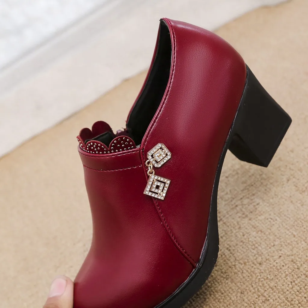 Ботильоны Женские на каблуке 2019 г. ботильоны черного цвета женские из мягкой кожи