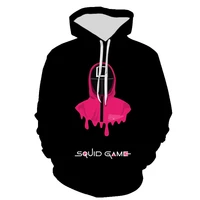 squid game hoodie men women children hoodies 3d pullover 456 001 printed pocket sweatshirts kids casual jacket streetwear coat